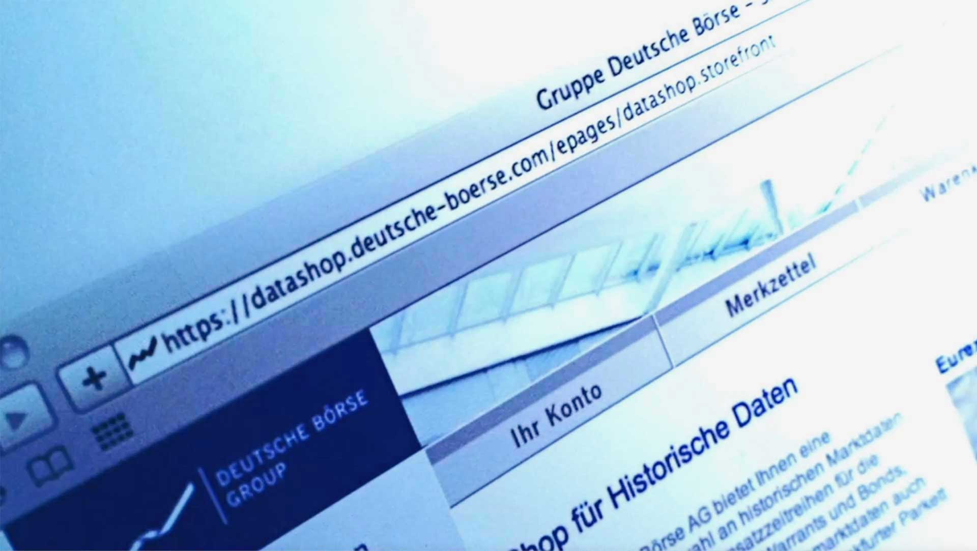 user interface deutsche boerse